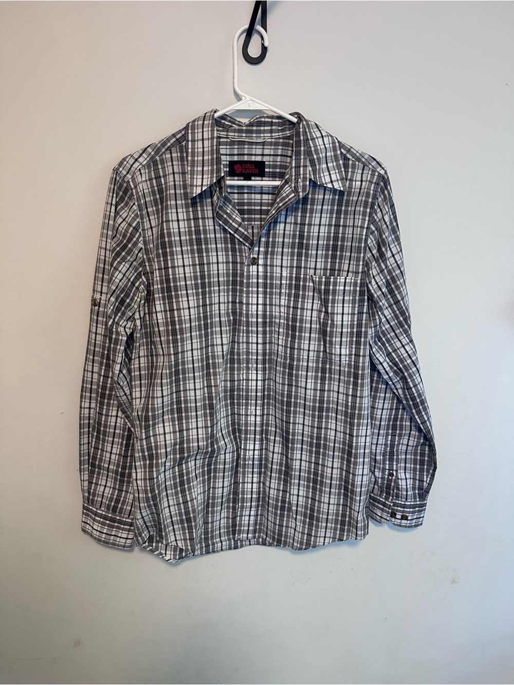 Fjallraven Gray Plaid Long-Sleeve Button-Down Shirt
